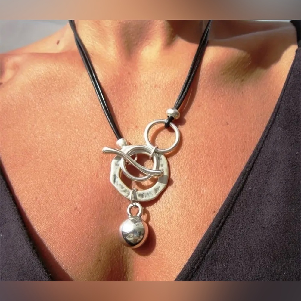 BOHO Silver Pendant Necklace